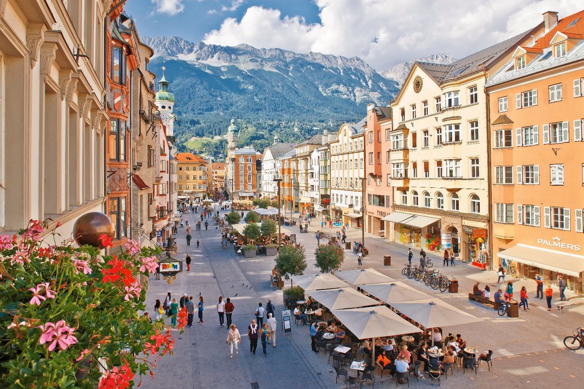 Widok na ulicę Marii Teresy w Innsbrucku
