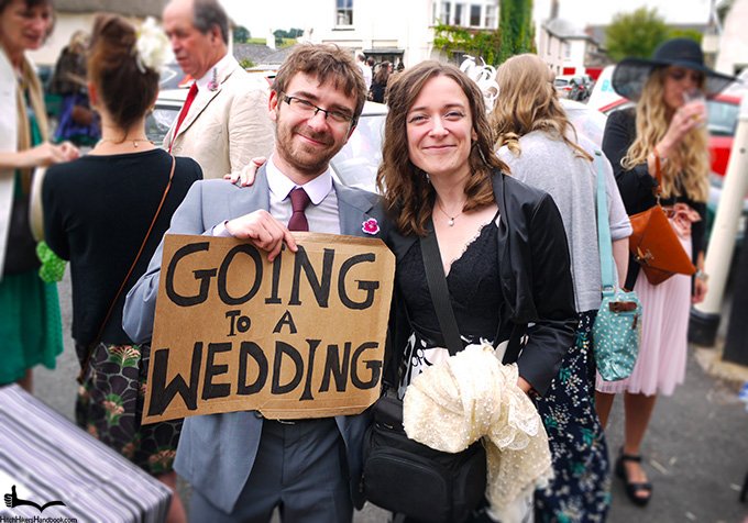 Ania i Jon autostopem przyjachali także na ślub, sierpień 2014 Wielka Brytania