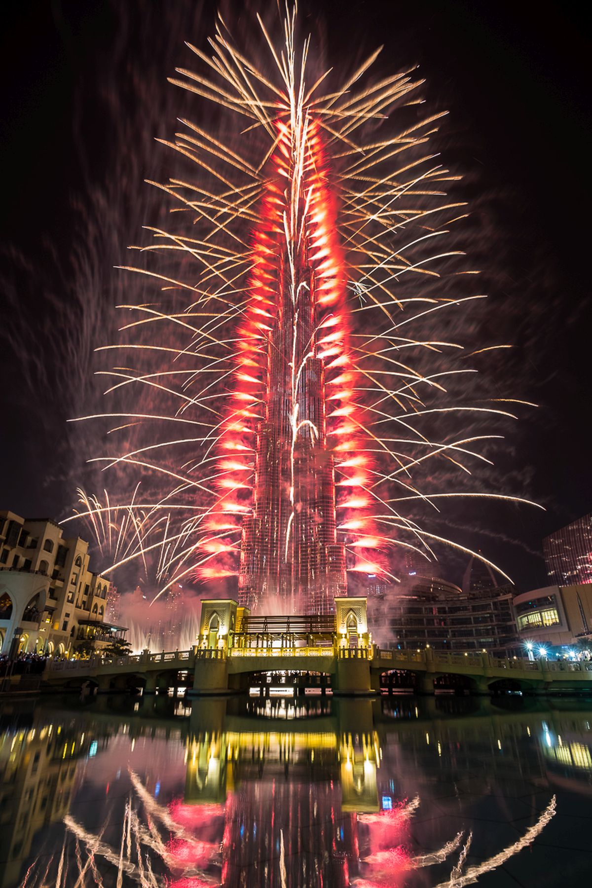Burj Khalifa NYE Fireworks - 2
