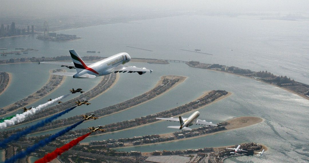 Parada lotnicza z okazji święta narodowego Zjednoczonych Emiratów Arabskich, Foto. Emirates Airline - 6
