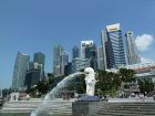 miniatura The Merlion statue in Merlion Park, Singapore, with the skyline of the Central Business District in the background, fot. CC BY-SA 3.0 (httpscreativecommons.orglicensesby-sa3.0)